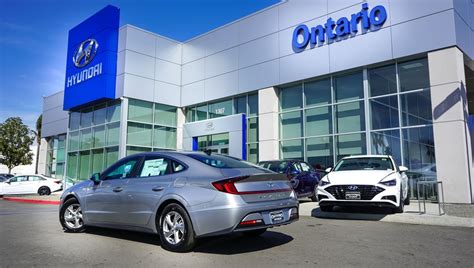 Ontario hyundai - Friday 9:00AM - 7:00PM. Saturday 9:00AM - 7:00PM. Sunday 10:00AM - 7:00PM. Visit Riverside Hyundai and browse our inventory of new and used cars by Hyundai. Schedule service, order parts, or set up a test drive today!